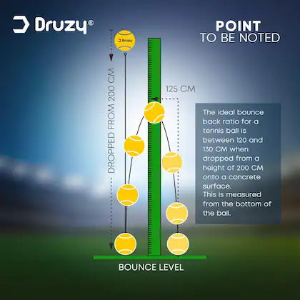 Druzy Veloxa: 85grm High Bounce Durable cricket Tennis Ball
