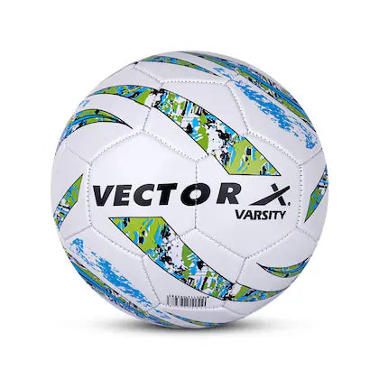 Vector X Football Varsity PVC Machine Stitched Size 5 White Orange